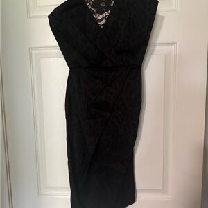 Betsey Johnson Leopard & Lace Black Dress